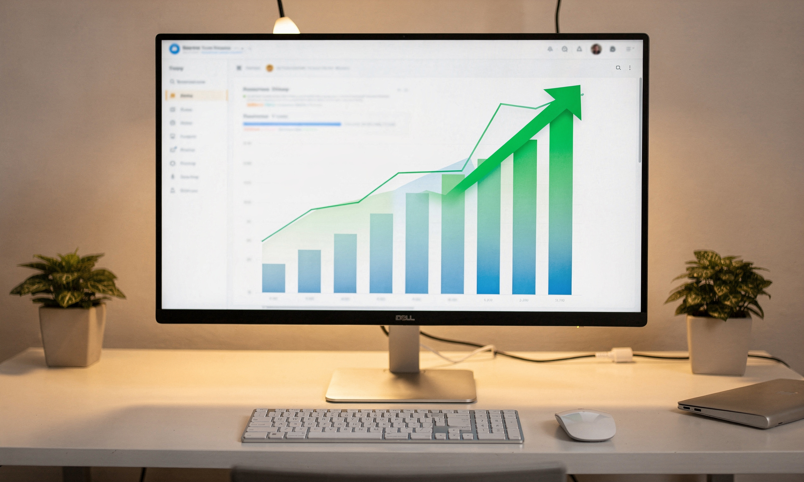 Email marketing dashboard showing open rates and campaign performance
