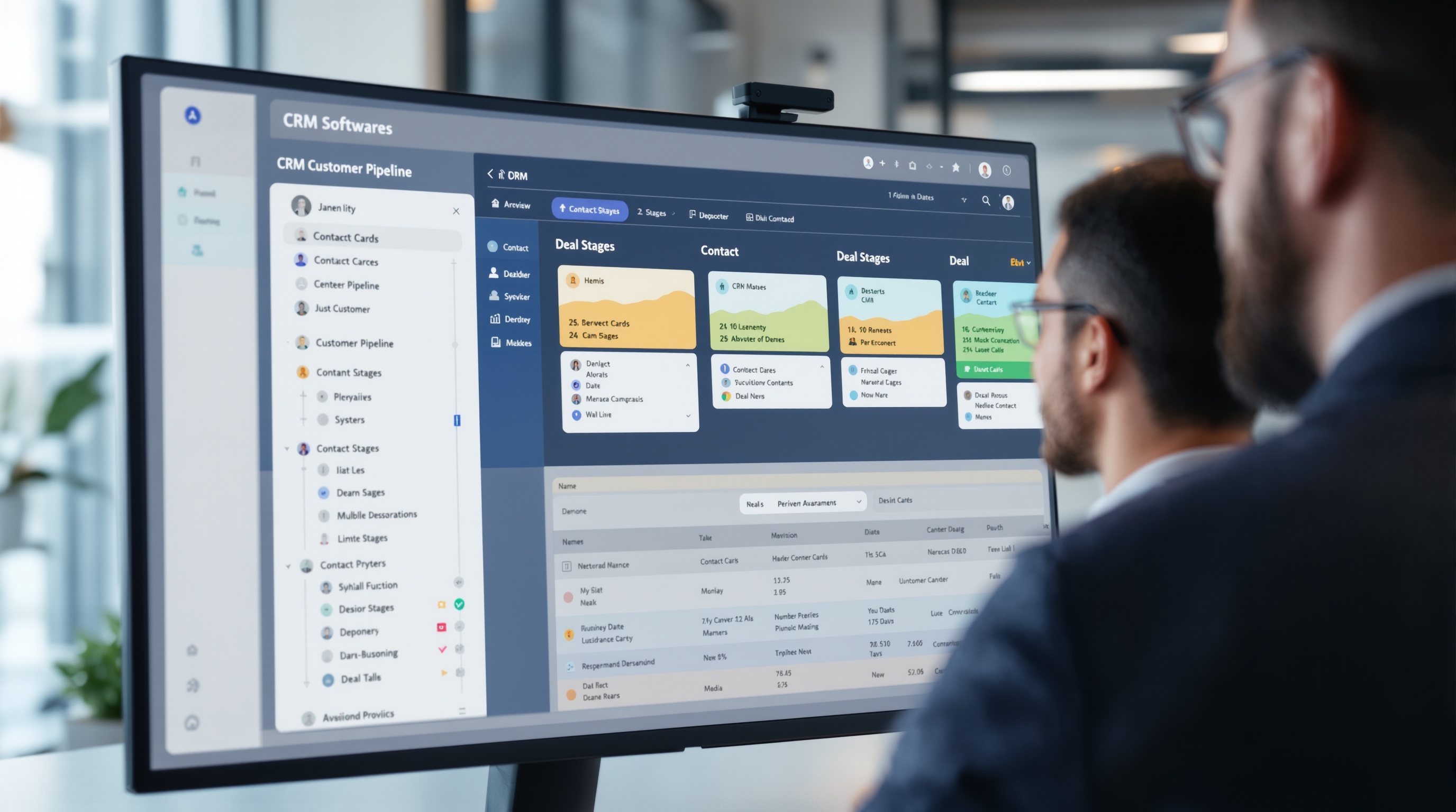 CRM software dashboard for business